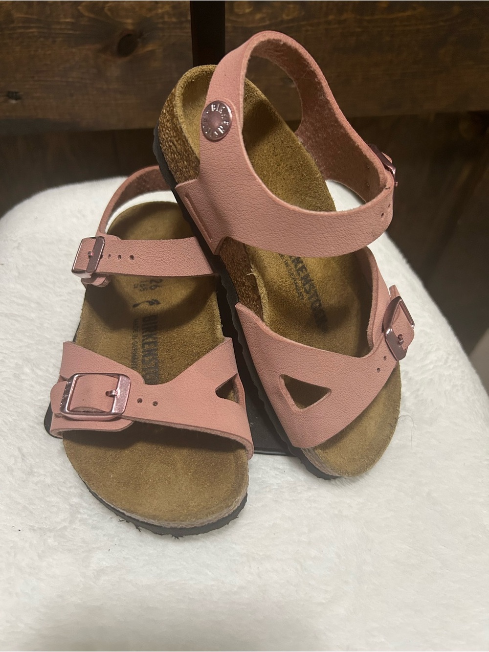 Birkenstock Kids Rose Pink Adjustable Two-Strap Sandals